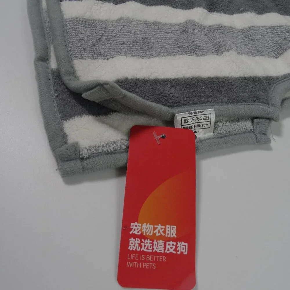 DOG Absorbent Bathrobe Dog Drying Robe Soft Sleepwear Towel - Adjustable S/M